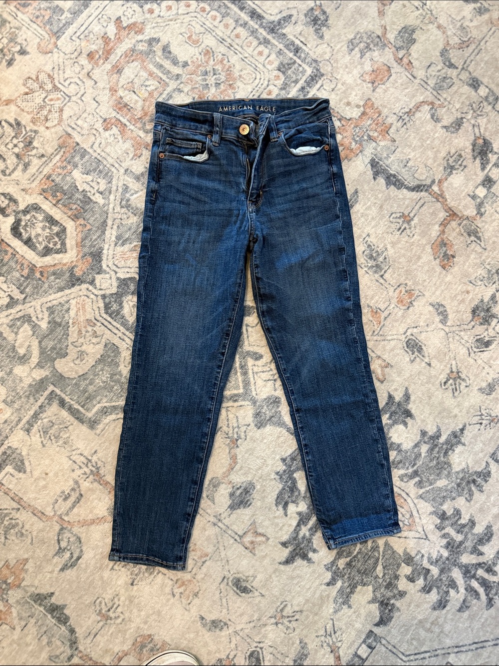 American Eagle Outfitters Dark Blue High-Rise Jeans